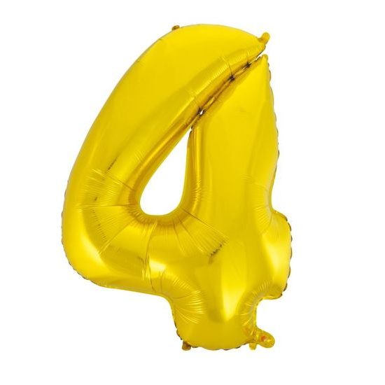 Balloon foil digits gold - Gold 115 cm - 4