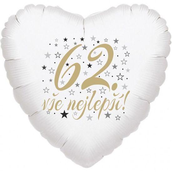 62. narozeniny balónek srdce