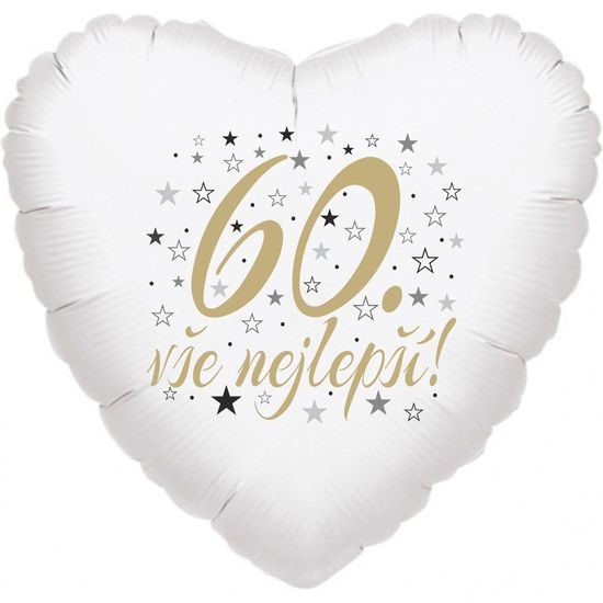 60. narozeniny balónek srdce
