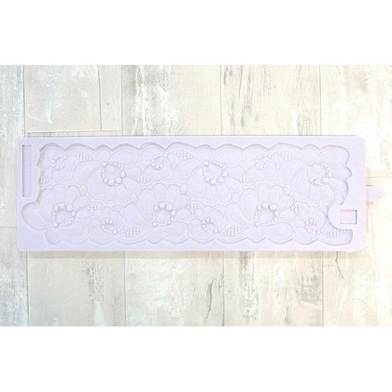 Silikonová forma vyšívaná krajka - Amy Vintage Lace Border