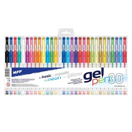 Set of 30 gel pens - 0.5 mm