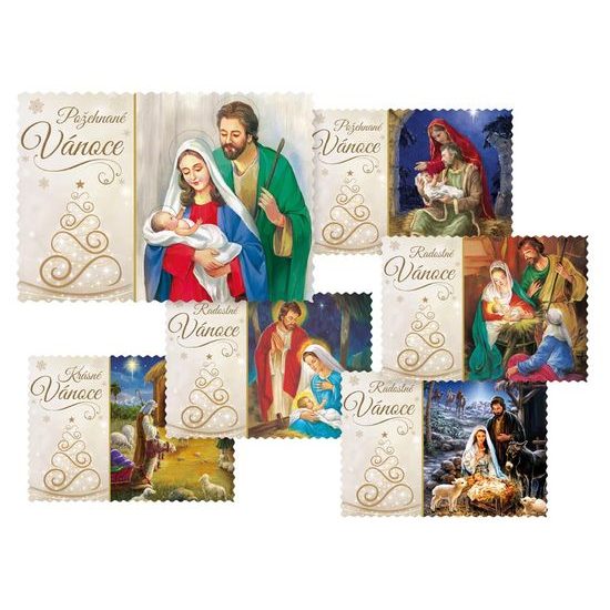 pohlednice vánoční 165 E výsek+UV+glitr 1240848