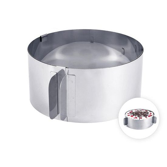 Stainless steel sliding/round mould for cakes and pies