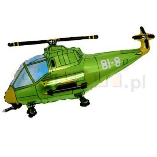 Balón foliový Helikoptéra zelená 60 cm