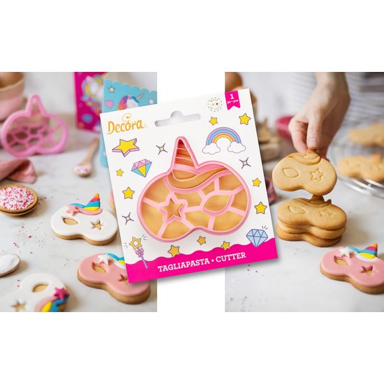 Unicorn mask cookie cutter