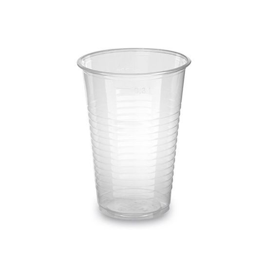 Transparent Plastic Cup 0.3 L - Pack of 100