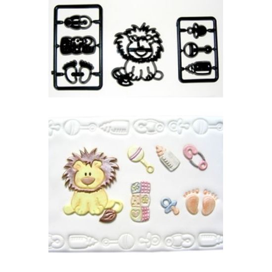 Patchwork kiszúró Oroszlán kölyök és bébi kellékek - Baby Lion & Nursery Items