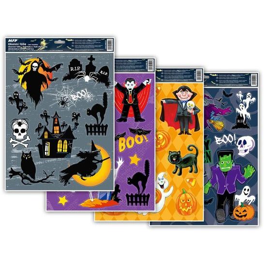 okenní fólie halloween glitr HA001 30x42cm 1041940