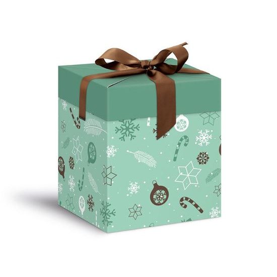 krabička dárková vánoční 12x12x15cm 5370600