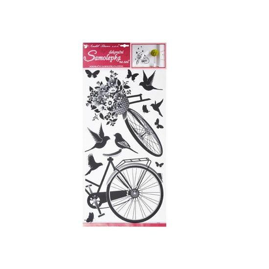 Samolepící dekorace 10187 kolo s květinou 60 x 32 cm