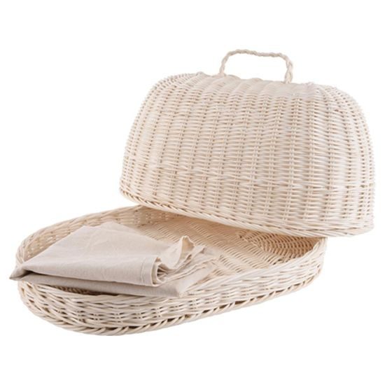 Bread box rattan oval + cloth