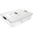 Low Rectangular Plastic Storage Box with Wheels 55 L