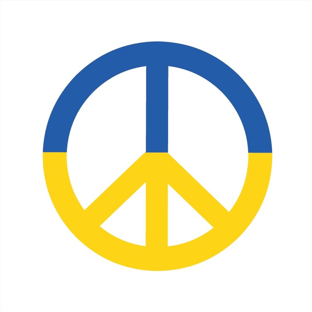 Peace-Symbol-Abzeichen - Friedensfahne isoliert auf weiß