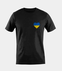 T-Shirt UKRAINISCHES HERZ schwarz