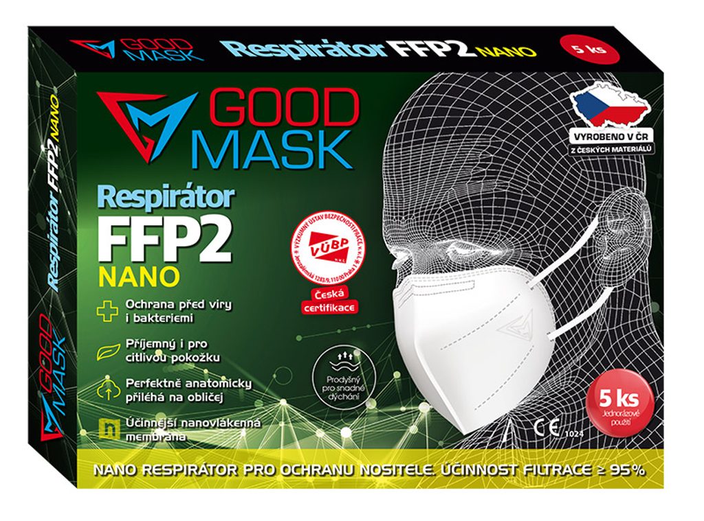 GOOD MASK Austria - Nano Atemschutzmaske FFP2 GUTE MASKE GM2 NANO - 5 stk -  GOOD MASK - NANO FFP2-Atemschutzmaske - Atemschutzmaske FFP2 - Europäischer  Hersteller von Atemschutzmasken