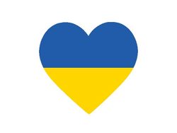 Autocollant COEUR UKRAINIEN