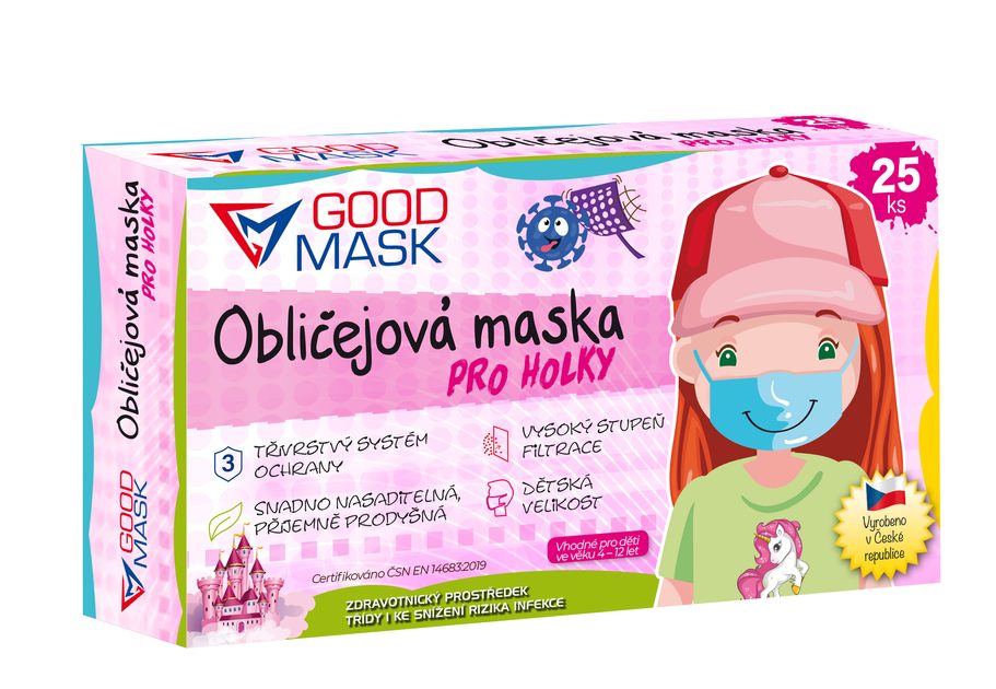 GOOD MASK International - Surgical mask for girls (25 pcs) - GOOD MASK -  Surgical Masks - - Producer of High Quality Masks