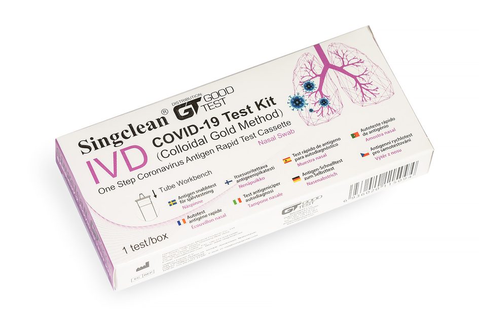 GOOD MASK International - Antigenic COVID-19 certified nasal swab test for  coronavirus - Singclean - COVID Tests - - Producer of High Quality Masks