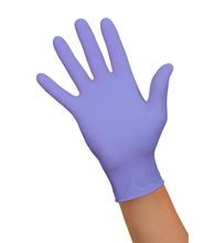 Disposable non-powdered nitrile gloves PURPLE 100pcs size S