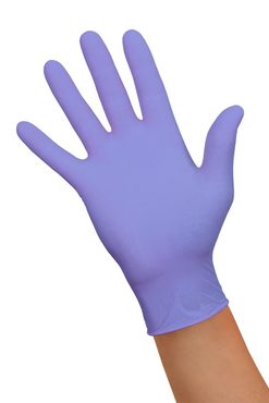 Disposable non-powdered nitrile gloves PURPLE 100pcs size S