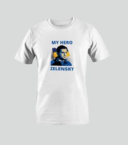 T-shirt MY HERO ZELENSKY white