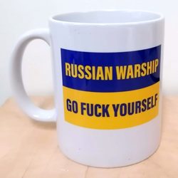 Mug RUSSIAN WARSHIP (Ukranian flag)