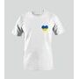 T-shirt SMALL UKRAINIAN HEART white