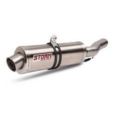 2 SILENCERS KIT STORM OVAL S.033.LX2 STAINLESS STEEL