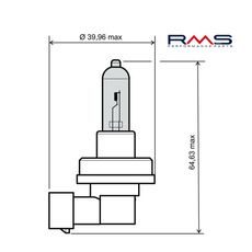 BULB RMS 246510085 12V 55W, H11 WHITE