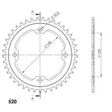 LANČENIK ZADNJI SUPERSPROX RFE-1857:41-BLK CRNI 41T, 520