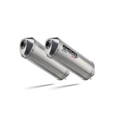 DUAL SLIP-ON EXHAUST GPR SATINOX H.150.SAT BRUSHED STAINLESS STEEL INCLUDING REMOVABLE DB KILLERS AND LINK PIPES