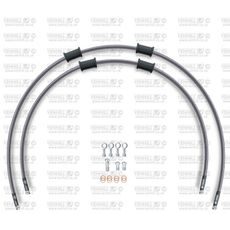 CROSSOVER FRONT BRAKE HOSE KIT VENHILL POWERHOSEPLUS SUZ-10003FS (2 HOSES IN KIT) CLEAR HOSES, STAINLESS STEEL FITTINGS