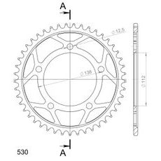 LANČENIK ZADNJI SUPERSPROX RFE-302:45-BLK CRNI 45T, 530