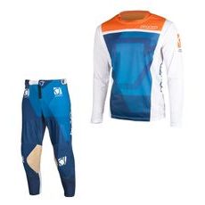 SET OF MX PANTS AND MX JERSEY YOKO KISA BLUE; BLUE/ORANGE 28 (S)