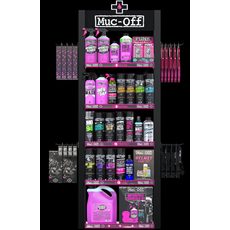 SINGLE / DOUBLE LED STAND MUC-OFF 20897+20898 (COMPLETE) (SIDES/HOOKS/PLUG/SHELVES/BASE/HEADERS/BACK BRACES/FIXINGS/CAUTION LABEL)