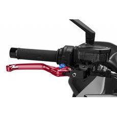 BRAKE LEVER WITHOUT ADAPTER PUIG 4.0 4120RA LONG RED/BLUE