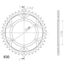 LANČENIK ZADNJI SUPERSPROX RFE-506:40-BLK CRNI 40T, 630