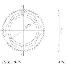 LANČENIK ZADNJI SUPERSPROX RFE-839:57-BLK CRNI 57T, 428