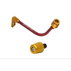 LEVER GUARD ACCOSSATO WITH RED HOSE AND JOINT LEFT, ALUMINIUM