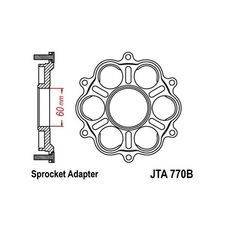SPROCKET CARRIER JT JTA 770B-RED CRVEN