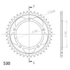LANČENIK ZADNJI SUPERSPROX RFE-1800:40-BLK CRNI 40T, 530