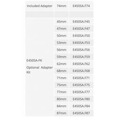 OPTIONAL ADAPETERS KIT LV8 E450SA.FK FOR E450SA