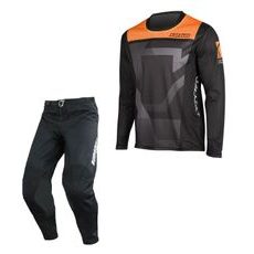 SET OF MX PANTS AND MX JERSEY YOKO TRE+KISA BLACK; BLACK/ORANGE 30 (S)