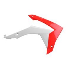 RADIATOR SCOOPS POLISPORT 8417100001 (PAIR) RED CR 04/WHITE