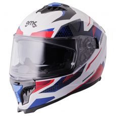 FULL FACE HELMET GMS GELERO ZG12701 WHITE-RED-BLUE S