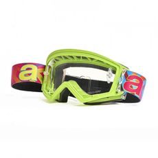 GOGGLES ARIETE MUDMAX SPARK 14970-SPG PINK YELLOW - CLEAR LENS WITH PINS