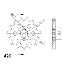 PREDNJI LANČANIK SUPERSPROX CST-1128:19