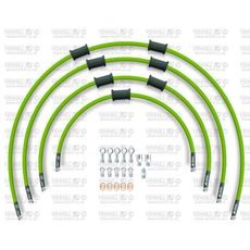 STANDARD FRONT BRAKE HOSE KIT VENHILL POWERHOSEPLUS BMW-11005FS-GR (4 HOSES IN KIT) GREEN HOSES, STAINLESS STEEL FITTINGS