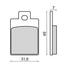 DISK PLOČICE RMS 225103500 FRONT HOMOLOGATED, ORGANIC