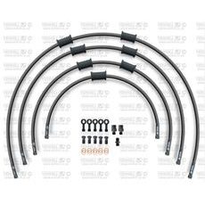 STANDARD FRONT BRAKE HOSE KIT VENHILL POWERHOSEPLUS BMW-11005FB-BK (4 HOSES IN KIT) BLACK HOSES, BLACK FITTINGS